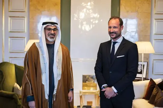 Crown Prince of Abu Dhabi meets Crown Prince of Norway